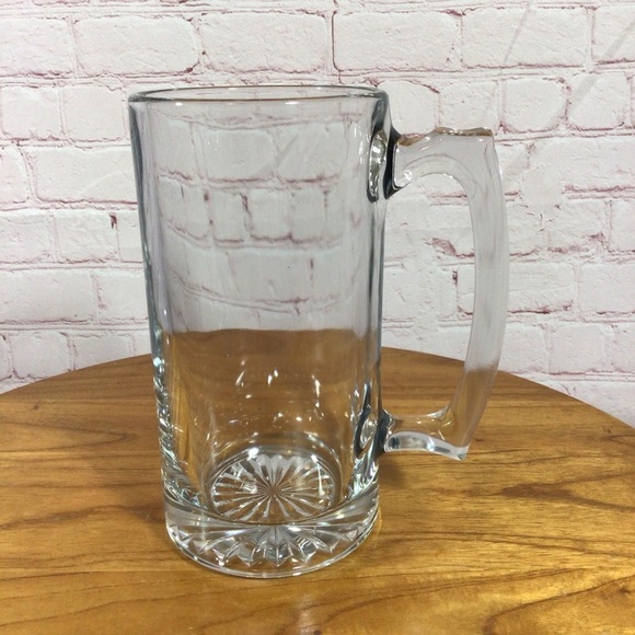 Clear Glass 24oz. Handled Beer Stein Mug - Picture 1 of 7